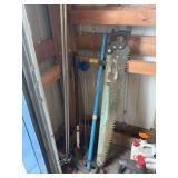 One man crosscut saw, conduit benders, hatchet etc...