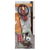 Pittsburgh auto creeper, jumper cables, jacks, jack stands, step bumper receiver hitch, receiver and 2” ball