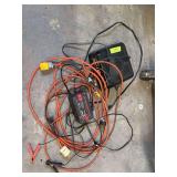Two battery chargers and drop cords