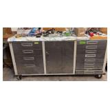 Rolling tool cabinet 20 x 72, stainless steel drawers NO CONTENTS!!