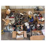 This is a huge lot of all kinds of new and used small engine parts starters, distributors, pulleys, carburetors, kill switches, even bike pedals, spark plugs, filters you name it it's in here Small En