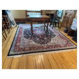 Traditional Persian? rug w floral medallion pattern, appears hand knotted 94x120