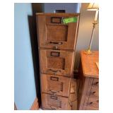 Four drawer wooden file cabinet 15D x 27L x 50H