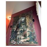 'The Secret Garden' tapestry Approx 57x72 Seller will have down from wall at pick up