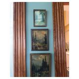 Four small framed landscapes