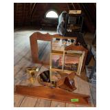 Wall shelves, wall mirrors, heavy wall sconce, etc
