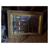46x33 gilt framed mirror w beveled edges