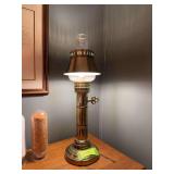 Approx 20” tall Orient Express style electric lamp