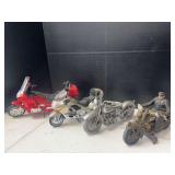 4 motorcycles as shown