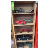 Cast iron pressed tin and plastic cars as shown