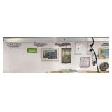 Asstd Dealer nameplates, adv thermometers