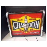 Champion spark plugs lighted sign