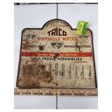 Old Trico tin windshield wiper sign 14 x 14