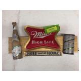 Miller high life lighted bar sign