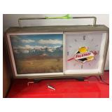 Falstaff beer lighted clock