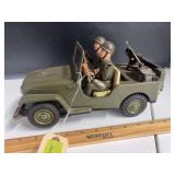 Tin battery Op Army jeep, battery compartment bad.