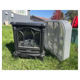 Duraflame electric fireplace and fan