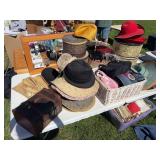 Largest assortment of hats new and old plus some hat boxes