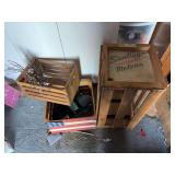 Santiago, California melon box, American flag wooden box and other home decor