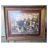 Large framed and matted Barbara Peets Print 'Madame Kate's Soiled Doves'