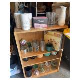 Small shelf and all contents, including mostly drinkware