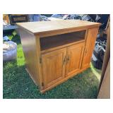 Small oak television stand
