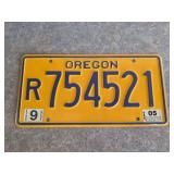 Oregon license plate