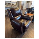 Lane leather swivel/rocker recliner