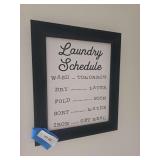 Wall Artwork - Laundry schedule