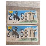 Wyoming license plates