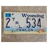 Wyoming Trailer License Plate