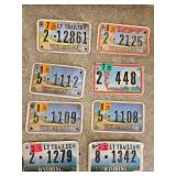 8 - Wyoming Trailer License Plates