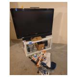 Phillips, 46' TV with stand with WII, Soundbar and games. Stair carry
