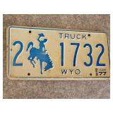 1975 Wyoming Truck License Plate