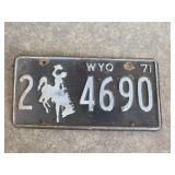 1971 wyoming license plates