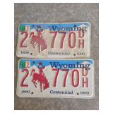 Wyoming license plates