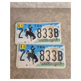 Wyoming license plates