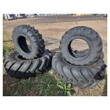 Backhoe Tires, Qty 2 Each 480/80r26 and Qty 2 Each 340/80/r20, Michelin (Preview and Pickup at Fleet)