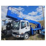 2003 Isuzu Bucket Truck, Vin # JALF5C13037701444, Mileage/Odometer Reads 9,582 - Bucket Will Not Level and No Parts Are Available to Repair It/Unsafe - This item has a WY Title and will require a Wire