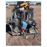 Water Tank and Pump - Motor is Taken Apart, Operation/Condition Unknown.Buyer responsible for equipment needed to load this item.  (Preview and Pickup at Fleet)