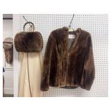Authentic beaver fur coat with matching handbag Rudolph’s Eugene, OR - approx size medium/small