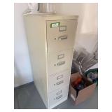 Four drawer metal file cabinet
