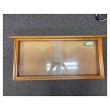 Wall hanging display with glass doors approx (30 x 16 x 3)