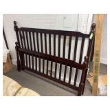 New king sized wood slat bed frame