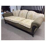 Full sized vintage three cushion sofa