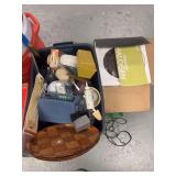 Large cooler dispenser jug, some kitchen items, halogen cooker