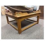 4 ft. square wooden coffee table