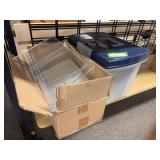Plastic display boards and file box