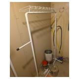 Rolling clothes rack, everything in photo