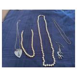 Heart pendant, necklaces, Kokopelli pin